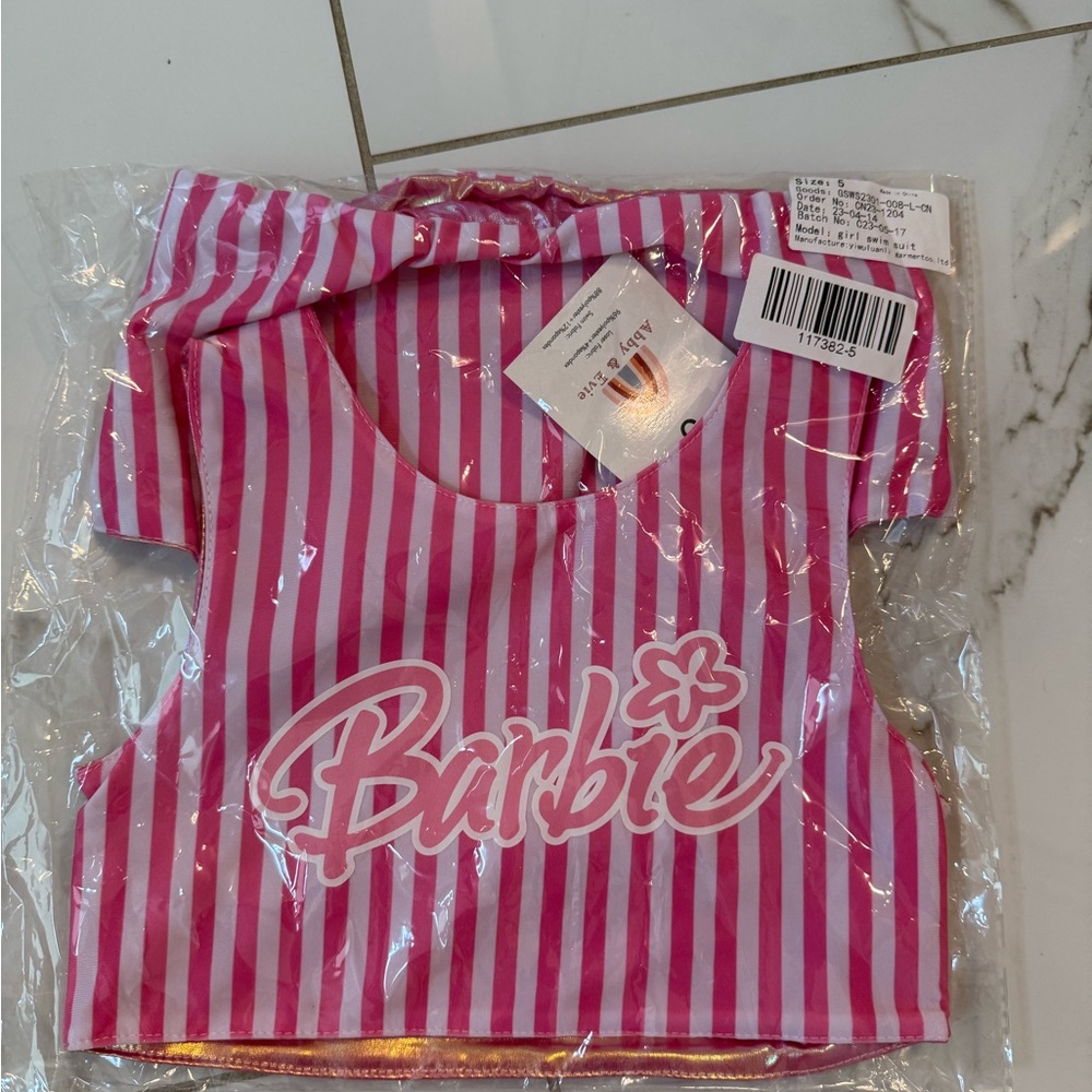 Barbie Pink and White Striped Top